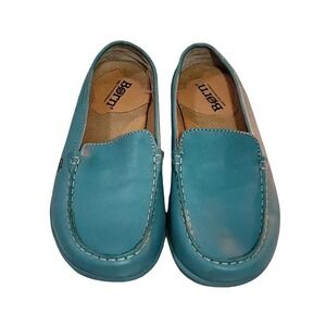 Born Teal Leather‎ Loafers Womens Slip On Moc Toe Shoes Ladybug Sole Detail 6